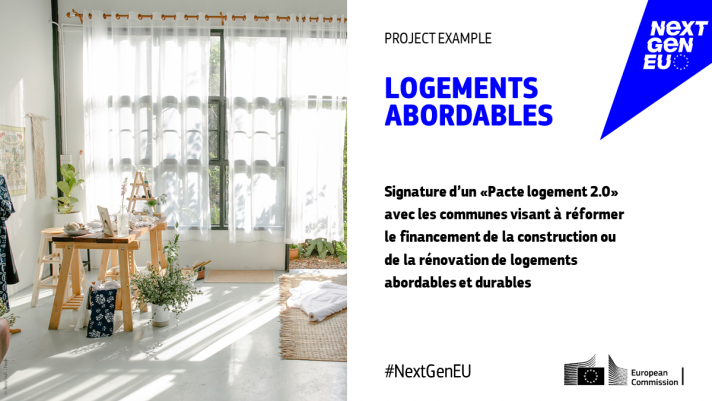 Exemple de projet NExtGenerationEU - logement abordable
