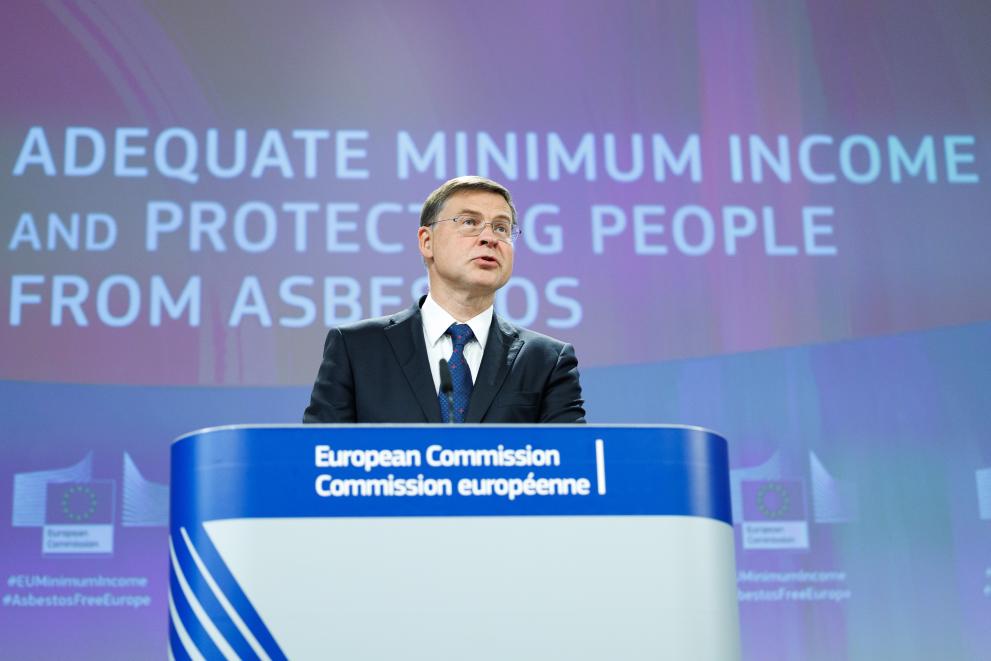 Read-out of the weekly meeting of the von der Leyen Commission by Valdis Dombrovskis, Executive Vice-President of the European Commission, and Nicolas Schmit, European Commissioner, on an adequate minimum income and protecting people from asbestos