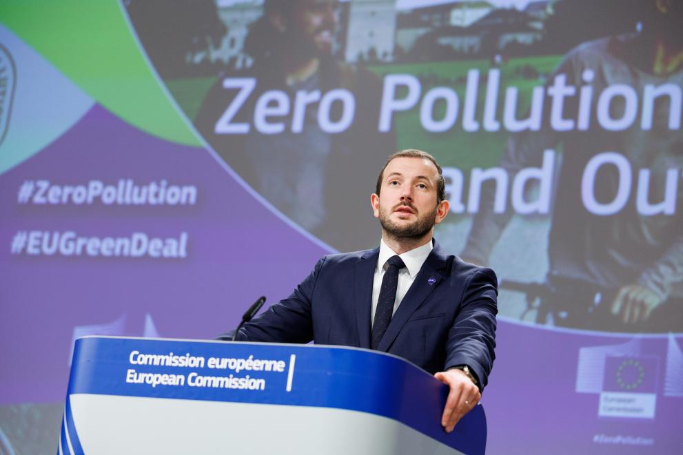 Press conference by Virginijus Sinkevičius, European Commissioner, on the Commission’s first zero pollution monitoring and outlook report for air, water and soil
