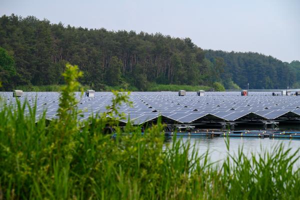 Floating solar park in Dessel, Belgium