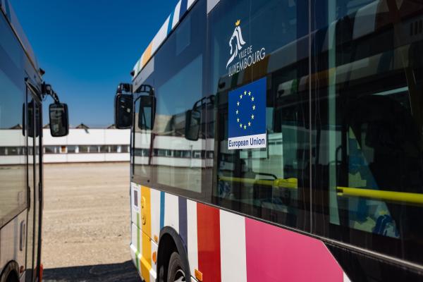 Solidarity with Ukraine - School buses and other humanitarian aid at the EU logistics hub in Romania	