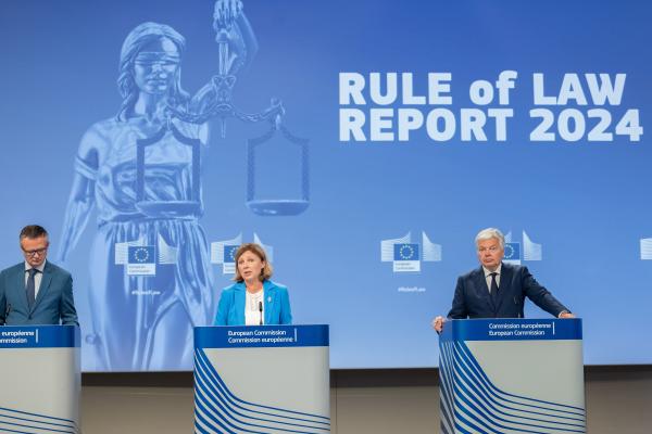 Read-out of the weekly meeting of the von der Leyen Commission by Vera Jourová, Vice-President of the European Commission in charge of Values and Transparency, and Didier Reynders, European Commissioner for Justice, on the Rule of Law report 2024